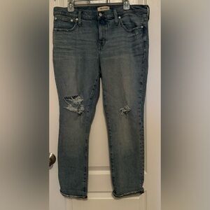 Madewell Distressed Blue Jeans